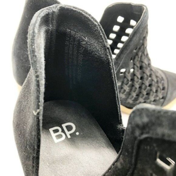 BP. Tate Black Suede Perforated Bootie  - Picture 7 of 8